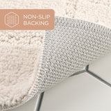 TOWN & COUNTRY EVERYDAY Ultra Plush Solid Tufted Windowpane Bath Mat, Tufted Floor Mat, Non-Slip Backing, Machine Washable