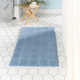 TOWN & COUNTRY EVERYDAY Ultra Plush Solid Tufted Windowpane Bath Mat, Tufted Floor Mat, Non-Slip Backing, Machine Washable