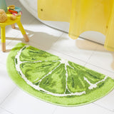 TOWN & COUNTRY PLAY Peachy Clean Peach Fruit Shaped Bath Mat, Absorbent Tufted Floor Mat, Non-Slip Backing, Machine Washable