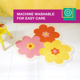TOWN & COUNTRY PLAY Peachy Clean Peach Fruit Shaped Bath Mat, Absorbent Tufted Floor Mat, Non-Slip Backing, Machine Washable