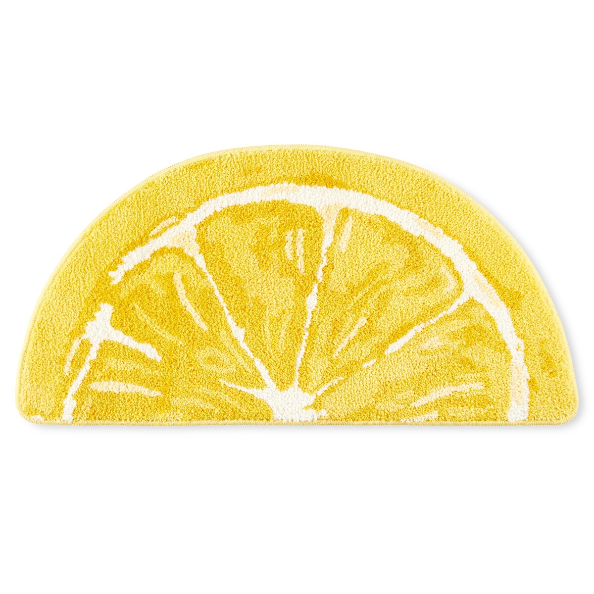 TOWN & COUNTRY PLAY Peachy Clean Peach Fruit Shaped Bath Mat, Absorbent Tufted Floor Mat, Non-Slip Backing, Machine Washable
