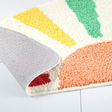 TOWN & COUNTRY PLAY Peachy Clean Peach Fruit Shaped Bath Mat, Absorbent Tufted Floor Mat, Non-Slip Backing, Machine Washable