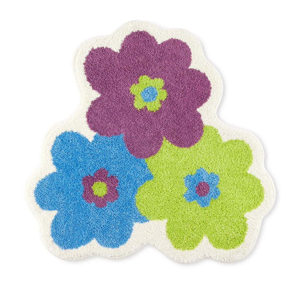 TOWN & COUNTRY PLAY Peachy Clean Peach Fruit Shaped Bath Mat, Absorbent Tufted Floor Mat, Non-Slip Backing, Machine Washable
