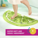 TOWN & COUNTRY PLAY Peachy Clean Peach Fruit Shaped Bath Mat, Absorbent Tufted Floor Mat, Non-Slip Backing, Machine Washable