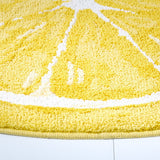 TOWN & COUNTRY PLAY Peachy Clean Peach Fruit Shaped Bath Mat, Absorbent Tufted Floor Mat, Non-Slip Backing, Machine Washable