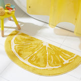 TOWN & COUNTRY PLAY Peachy Clean Peach Fruit Shaped Bath Mat, Absorbent Tufted Floor Mat, Non-Slip Backing, Machine Washable