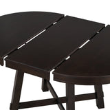 TREXM Farmhouse Round Extendable Dining Table with 16" Leaf Wood Kitchen Table