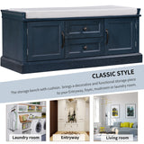 TREXM Storage Bench with Drawers and Cabinets