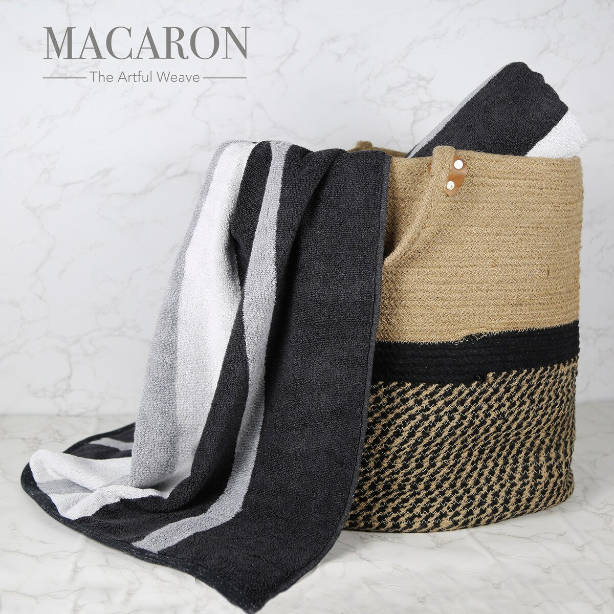 TRIDENT Macaron 600 GSM Cotton Rich Towels Set Super Absorbent