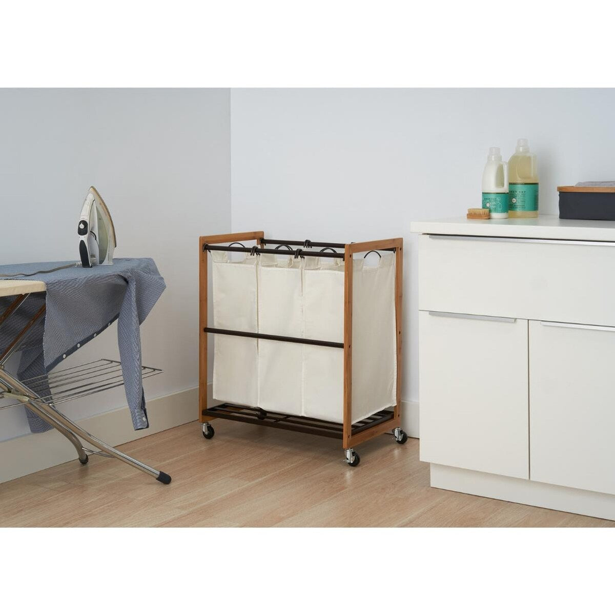 TRINITY 3-Bag Laundry Cart