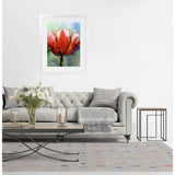 TULIP White Framed Giclee Print By Kavka Designs