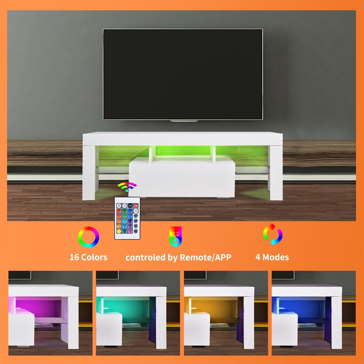 TV Media Console Entertainment Center with Drawer