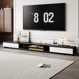 TV Stand and Coffee Table Set of 2, TV Stand for TVs Up to 78'', Rectangle Coffee Table for Living Room - 78.74'' to 98.42''