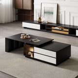TV Stand and Coffee Table Set of 2, TV Stand for TVs Up to 78'', Rectangle Coffee Table for Living Room - 78.74'' to 98.42''