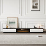 TV Stand and Coffee Table Set of 2, TV Stand for TVs Up to 78'', Rectangle Coffee Table for Living Room - 78.74'' to 98.42''