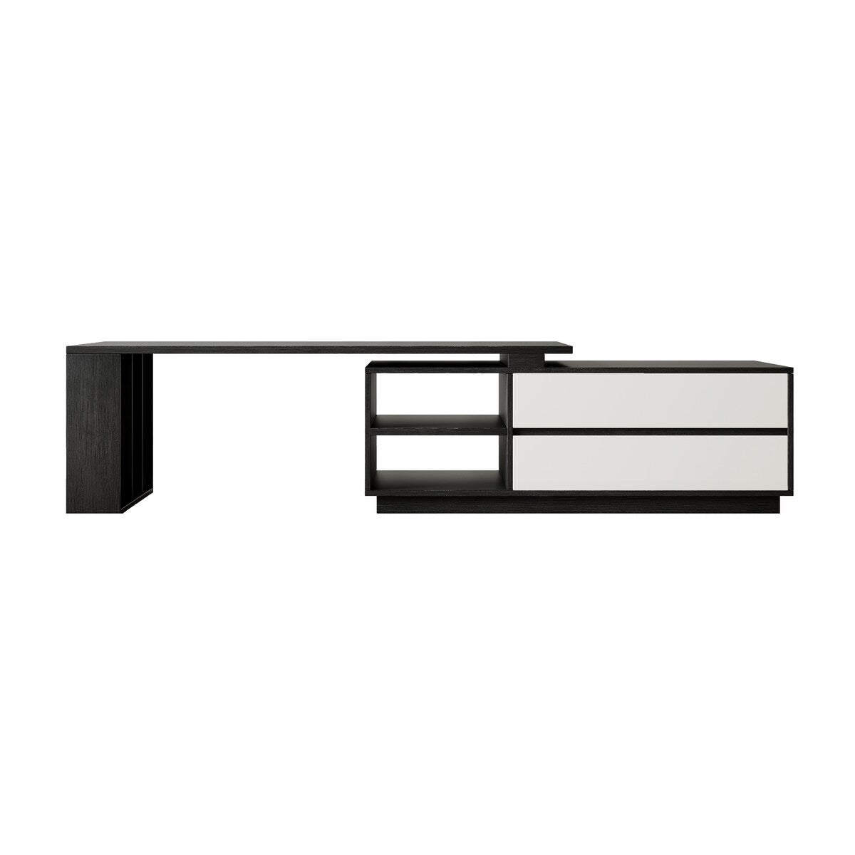 TV Stand and Coffee Table Set of 2, TV Stand for TVs Up to 78'', Rectangle Coffee Table for Living Room - 78.74'' to 98.42''