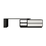 TV Stand and Coffee Table Set of 2, TV Stand for TVs Up to 78'', Rectangle Coffee Table for Living Room - 78.74'' to 98.42''