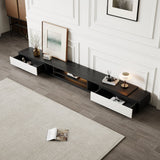 TV Stand and Coffee Table Set of 2, TV Stand for TVs Up to 78'', Rectangle Coffee Table for Living Room - 78.74'' to 98.42''