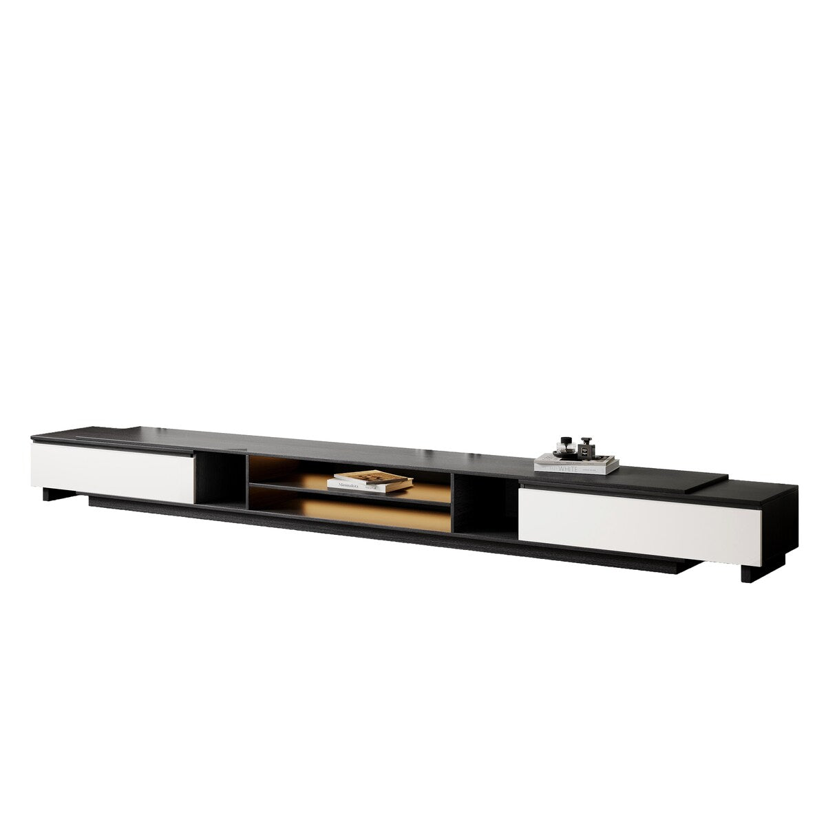 TV Stand and Coffee Table Set of 2, TV Stand for TVs Up to 78'', Rectangle Coffee Table for Living Room - 78.74'' to 98.42''