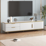 TV Stand for 65+ Inch, Entertainment Center TV Media Console Table,with 2 Drawers and 2 Cabinets, TV Console Cabinet Furniture