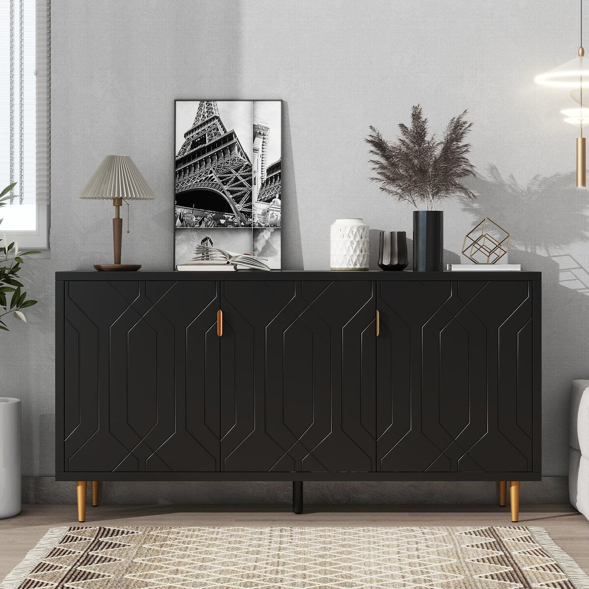 TV Stand for TV up to 70 inch with Adjustable Shelves