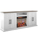 TV Stand for TVs up to 80" with Electric Fireplace and USB Charging Ports