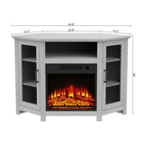 44.8" TV Stand Console with 18" Electric Fireplace and Shelves - N/A