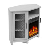 44.8" TV Stand Console with 18" Electric Fireplace and Shelves - N/A