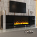 TV Stand with 34.2" Non-heating Electric Fireplace, Entertainment Center with Cabinets, Media Console for TVs up to 78"