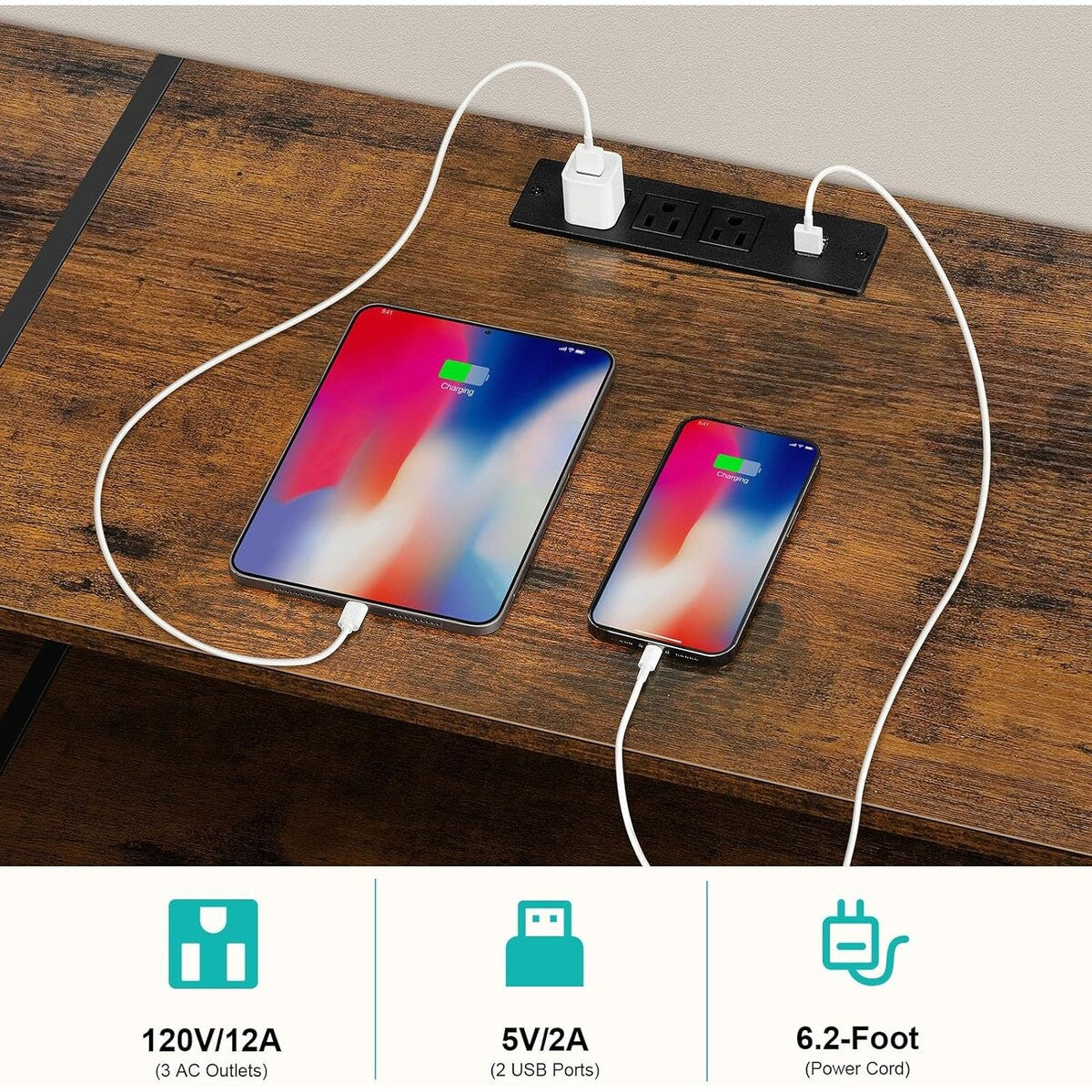 TV Stand with Charge Station