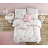 Tabitha Smocked Floral Ultra-soft Microfiber Comforter Set with Soft Pillows