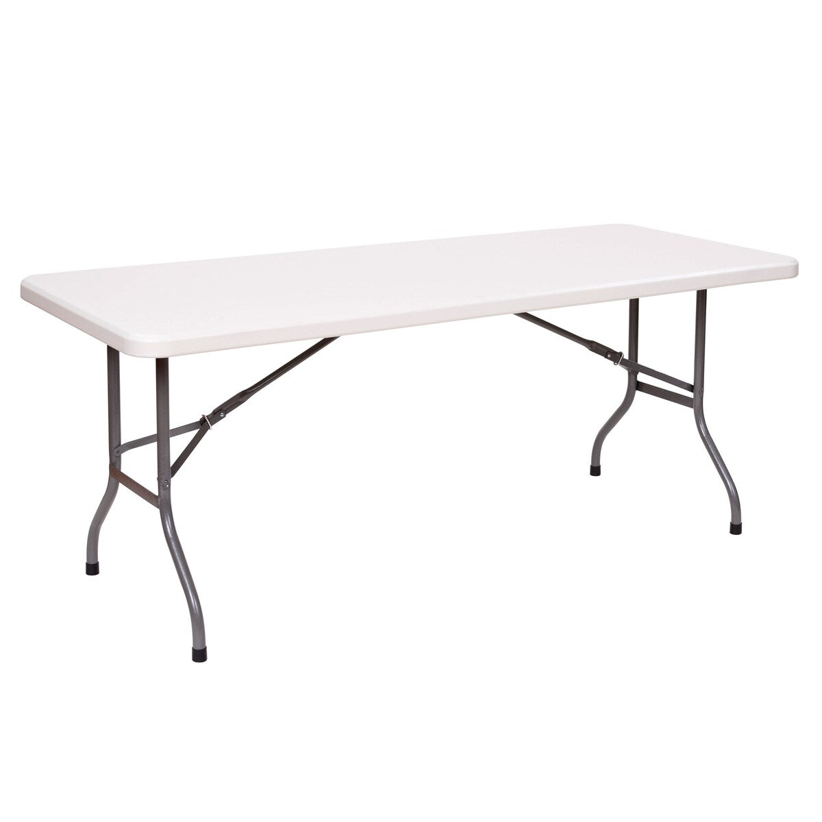 Table - 6'X30" Rhinolite Plastic Banquet - White Granite - N/A