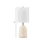 Table Lamp with Ceramic Bottle Shape Base, White