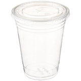 Table To Go Disposable Clear Plastic Cups with Flat Lids (600 Glasses & 600 Lids Pack/ 24 oz)
