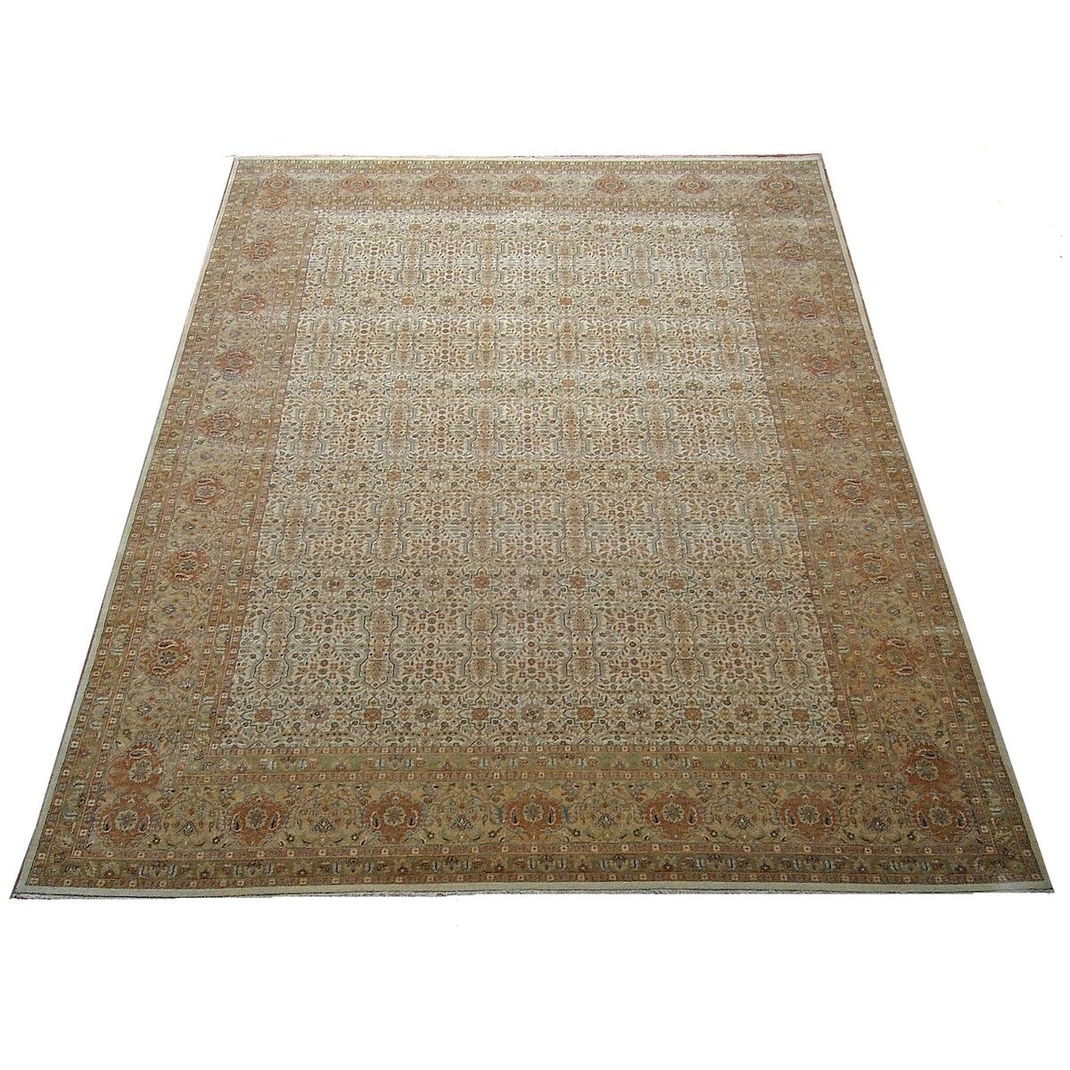 Tabriz Collection Hand-Knotted Wool Area Rug - 9' x 13'