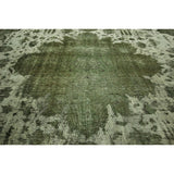 Tabriz Collection Jungle Green Overdyed Hand-knotted Wool Area Rug (10' x 14')