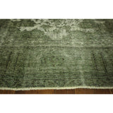 Tabriz Collection Jungle Green Overdyed Hand-knotted Wool Area Rug (10' x 14')