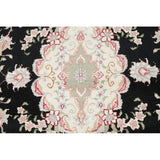 Tabriz Floral Hand Made Wool & Silk Persian Rug - 10'5" x 2'11" Runner
