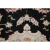 Tabriz Floral Hand Made Wool & Silk Persian Rug - 10'5" x 2'11" Runner