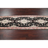 Tabriz Floral Hand Made Wool & Silk Persian Rug - 10'5" x 2'11" Runner