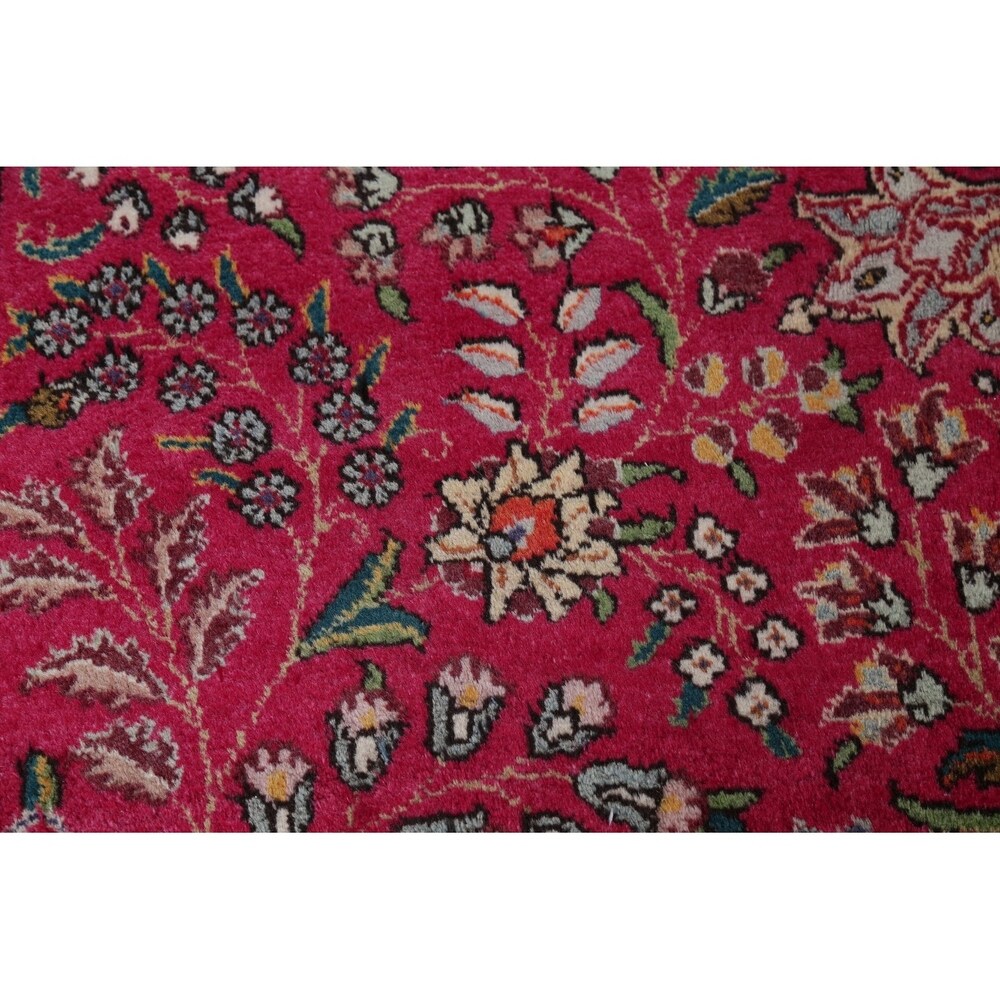 Tabriz Floral Medallion Handmade Wool Persian Oriental Area Rug - 12'11" x 9'8"