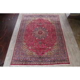 Tabriz Floral Medallion Handmade Wool Persian Oriental Area Rug - 12'11" x 9'8"