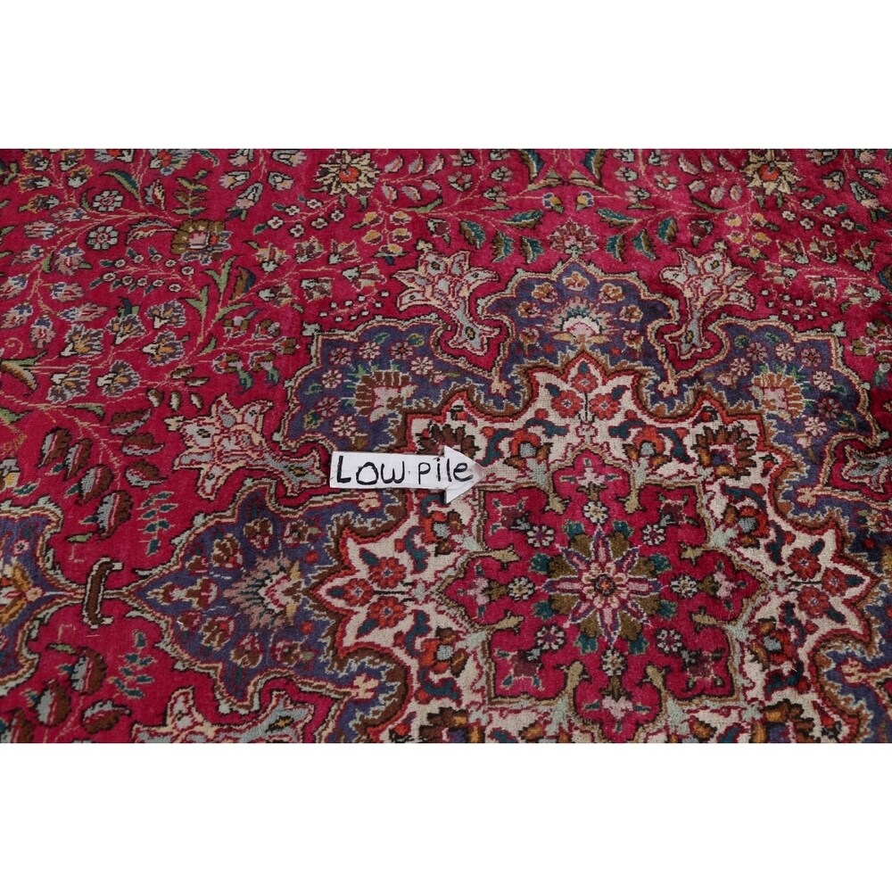 Tabriz Floral Medallion Handmade Wool Persian Oriental Area Rug - 12'11" x 9'8"