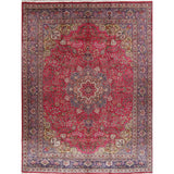 Tabriz Floral Medallion Handmade Wool Persian Oriental Area Rug - 12'11" x 9'8"
