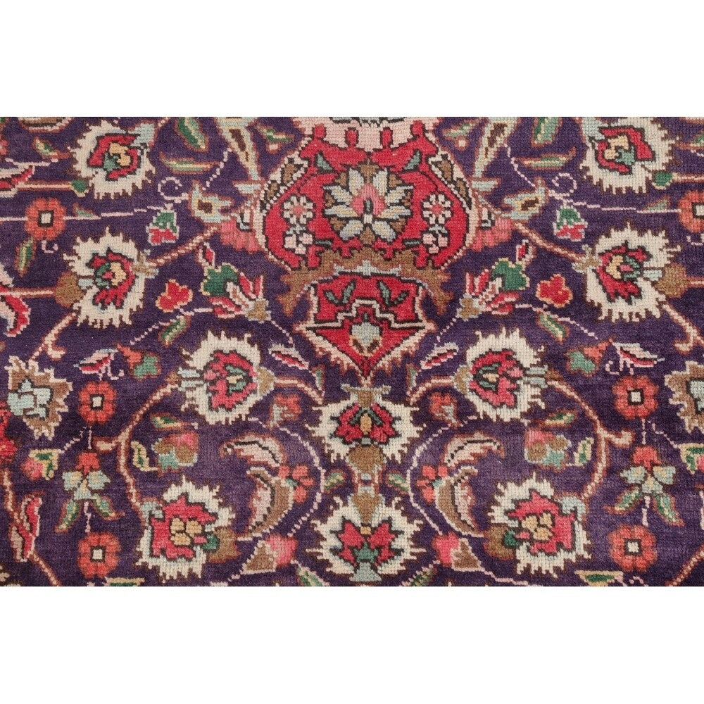 Tabriz Floral Medallion Handmade Wool Persian Oriental Area Rug - 13'2" x 9'2"