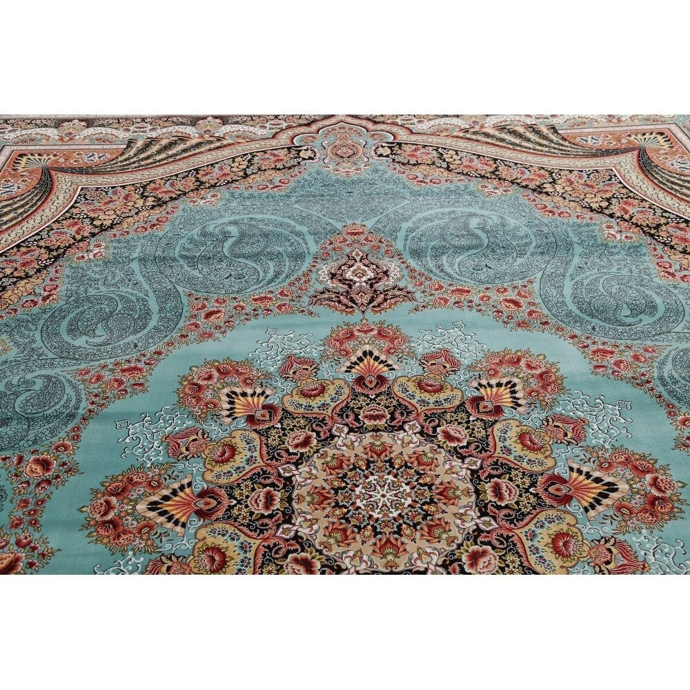 Copper Grove Rapla Heat-set Floral Medallion Wool/ Acrylic Area Rug - 13'3" x 9'10"