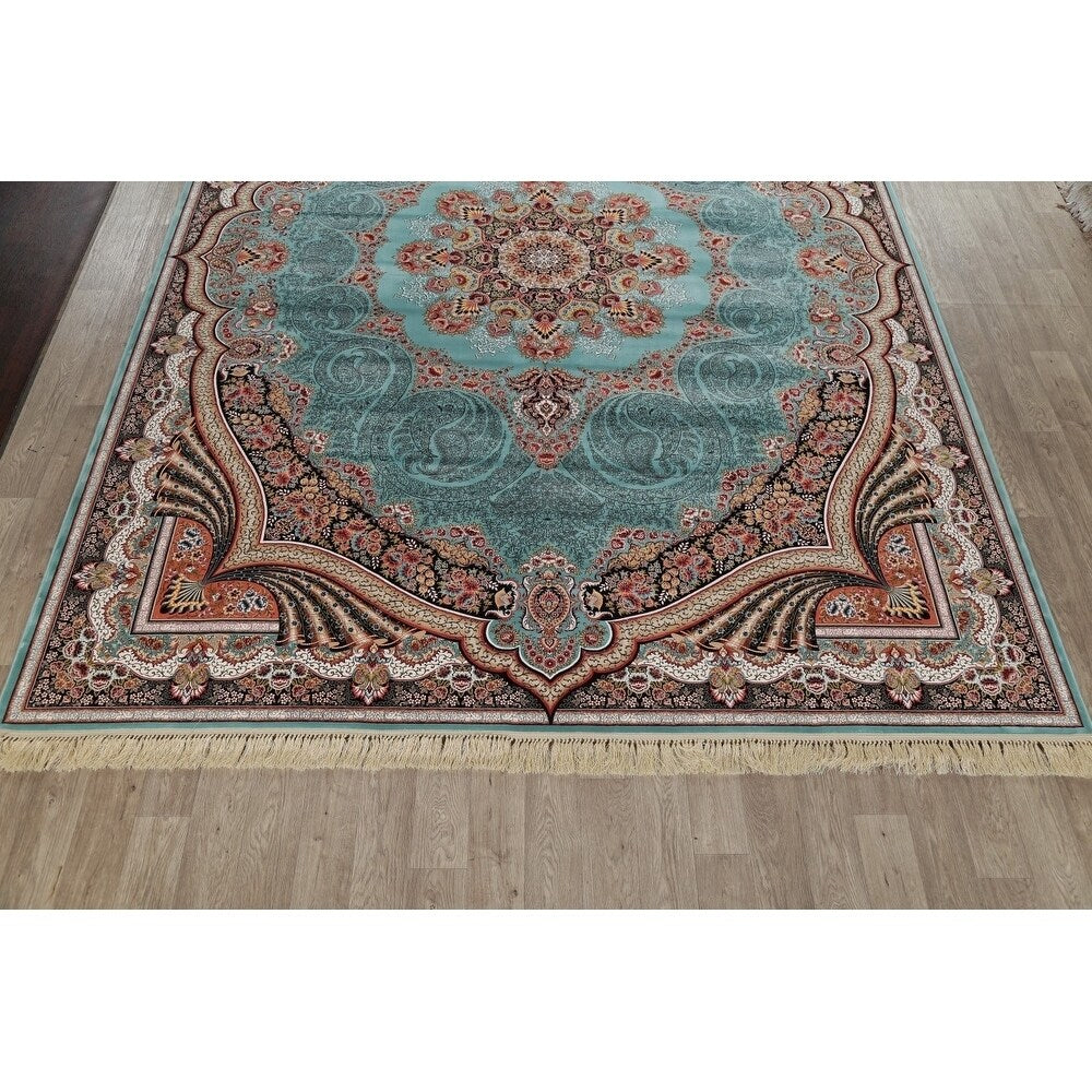 Copper Grove Rapla Heat-set Floral Medallion Wool/ Acrylic Area Rug - 13'3" x 9'10"