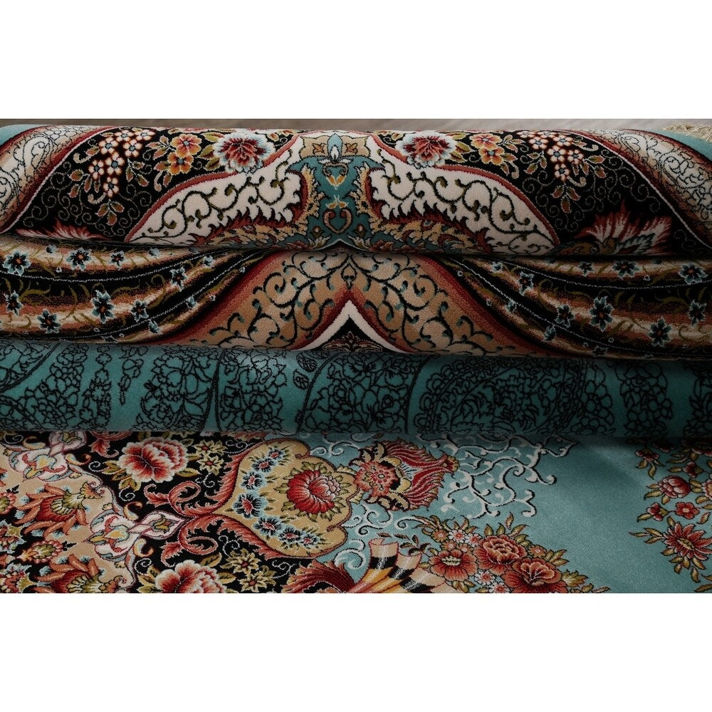 Copper Grove Rapla Heat-set Floral Medallion Wool/ Acrylic Area Rug - 13'3" x 9'10"