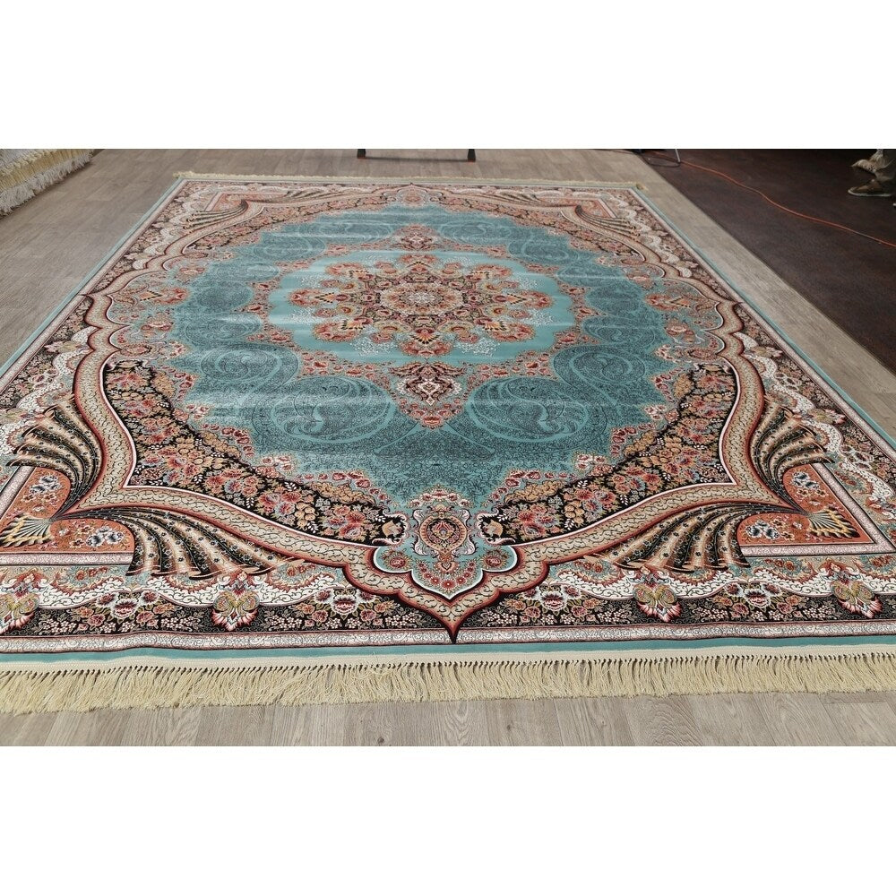 Copper Grove Rapla Heat-set Floral Medallion Wool/ Acrylic Area Rug - 13'3" x 9'10"