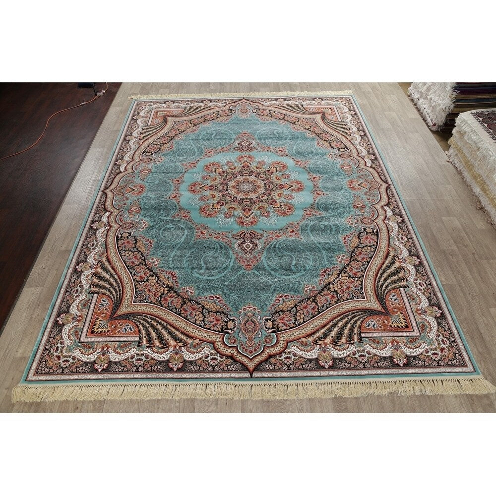Copper Grove Rapla Heat-set Floral Medallion Wool/ Acrylic Area Rug - 13'3" x 9'10"